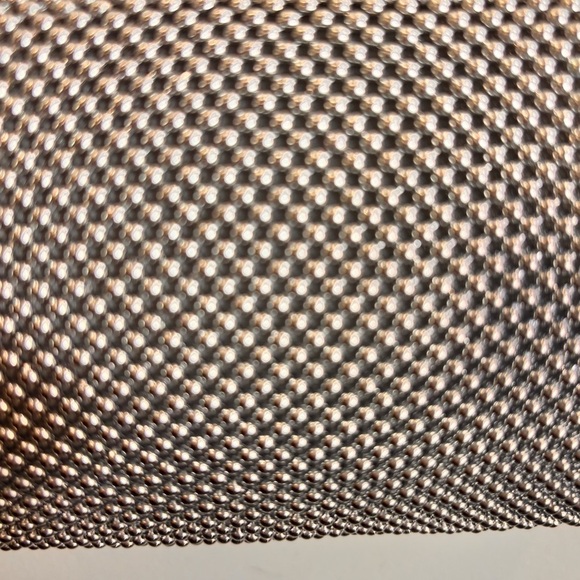 JESSICA MCCLINTOCK Silver Metallic Clutch Crossbody Bag Studded Look - Picture 3 of 15